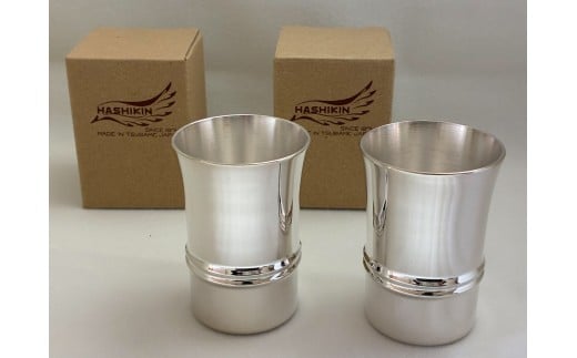 純銅 酒グラス シルバー 2点セット(木箱入り) FC026031