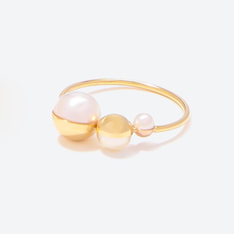＜ONOV　LUXE＞リング　Teleco Ring　アコヤパール　K18