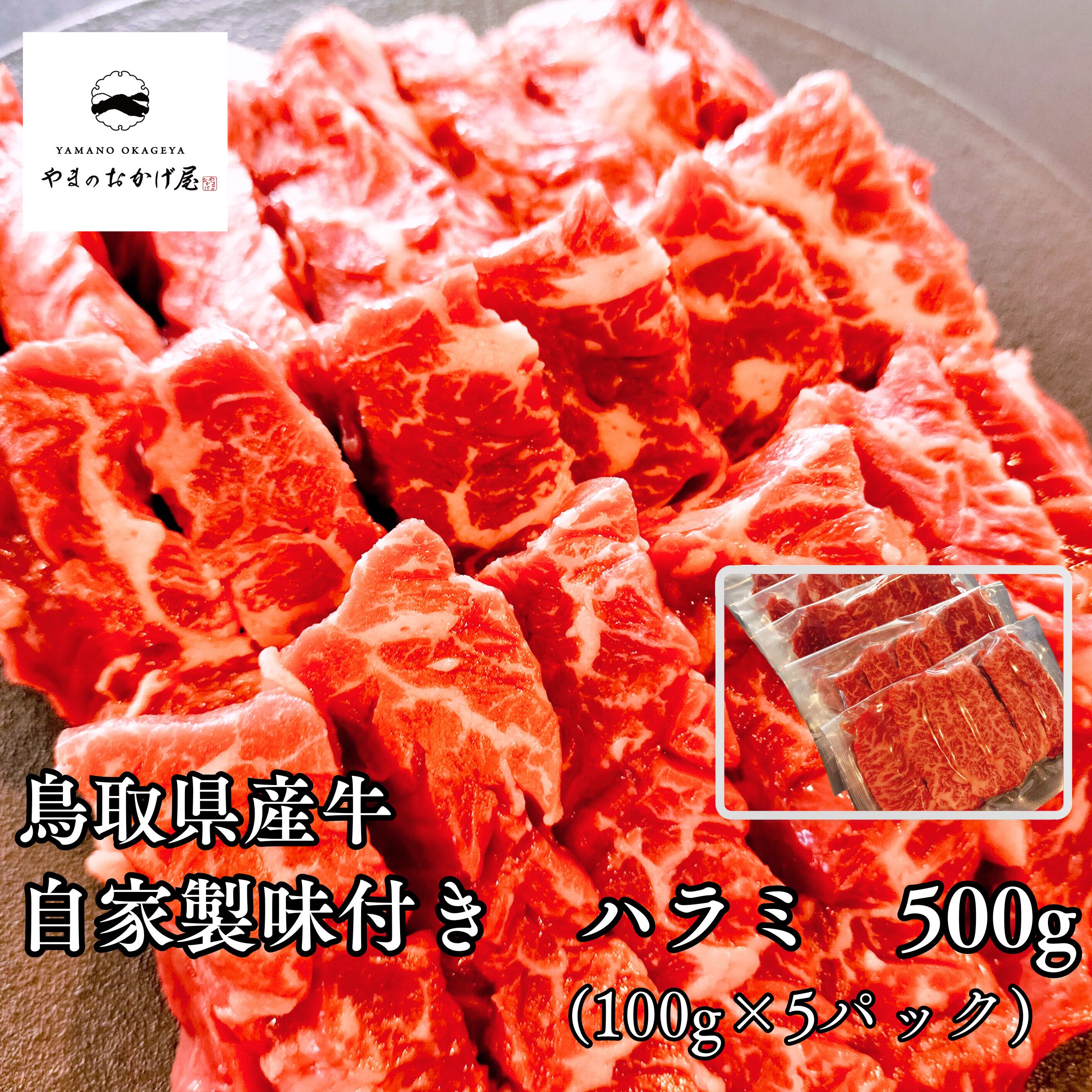 【ふるさと納税】 味付き ハラミ 鳥取県 産 牛 500g 200g | 国産 和牛 肉 厳選 送料無料 ギフト 小分け