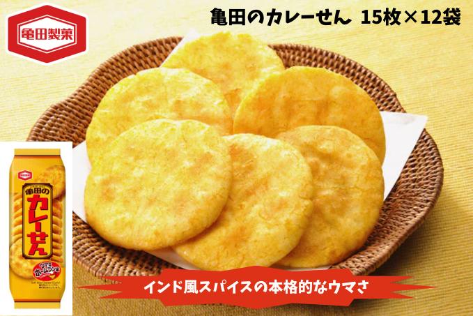 【12/21までの寄附で年内発送】亀田製菓 亀田のカレーせん 15枚 12袋 米菓 お菓子 菓子 せんべい 年内発送 2A03010