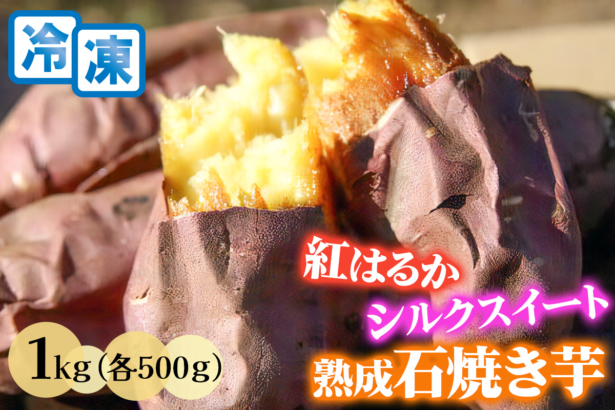 
            熟成 石焼き芋 2種類 食べ比べ 1kg (紅はるか＆シルクスイート) 奥野農園 冷凍｜農家 直送 冷やし やきいも 石焼 スイーツ 野菜 しっとり ホクホク 袖ケ浦 千葉 [0420ch]
          