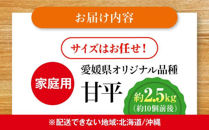 【先行予約】【2026年2月中旬から順次発送】甘平 約2.5kg 10個前後【ご家庭用】  愛媛県大洲市/西村農園 みかん ミカン えひめ かんぺい 柑橘 [AGDC004]