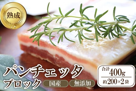 国産パンチェッタブロック（約200g×2パック） | 豚肉 バラ肉