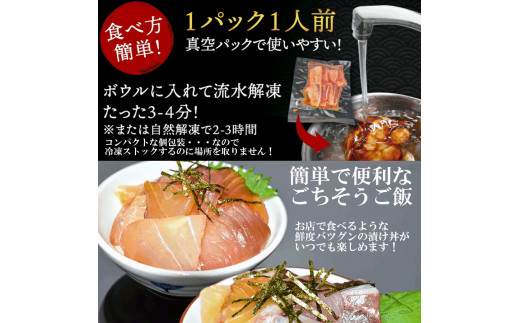 【3ヶ月 定期便】漬け丼 4種×2パック 計8食セット | 定期便 漬け丼 海鮮 惣菜 冷凍 真空パック 小分け 海鮮丼 海鮮セット 詰め合わせ 旬の鮮魚 ハマチ カンパチ カツオ 鯖 サバ ヒラマサ