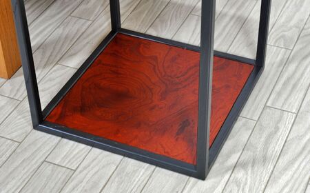 〈創業明治2 年、田中家具謹製〉けやきのサイドテーブル 2 段 #1【田中家具】