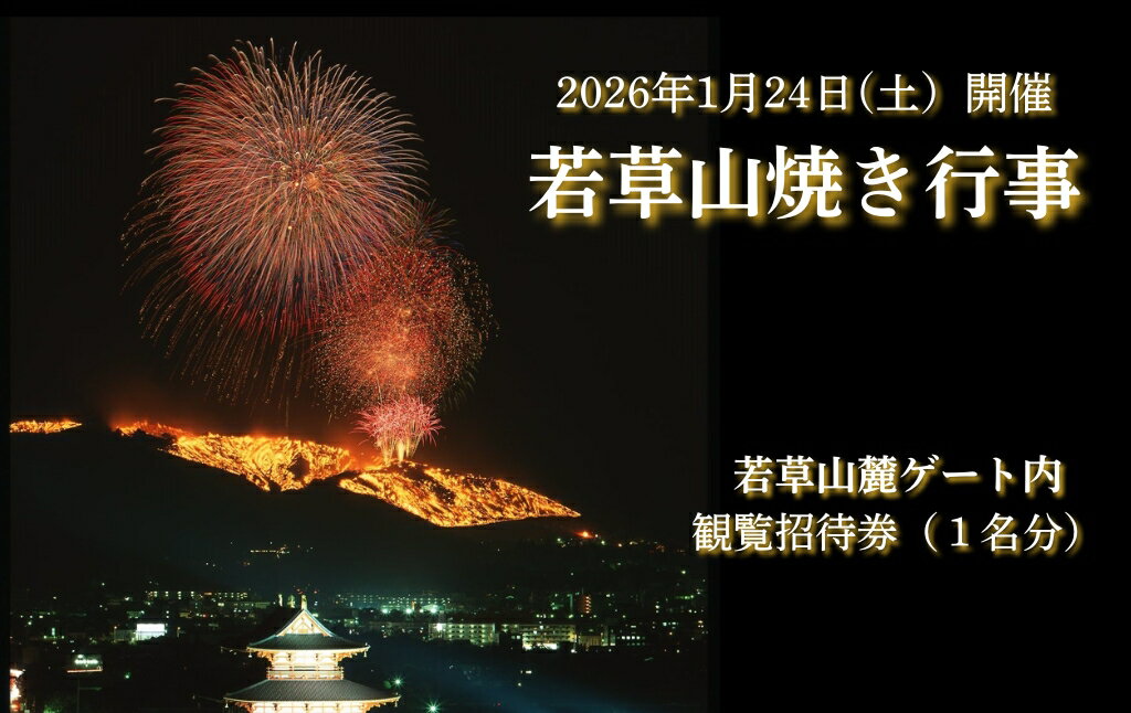 【ふるさと納税】若草山焼き行事 若草山麓ゲート内 観覧招待券（1名分）若草山 イベント 花火 観光 旅行 観覧席 招待券 チケット 限定 奈良市 奈良県 なら