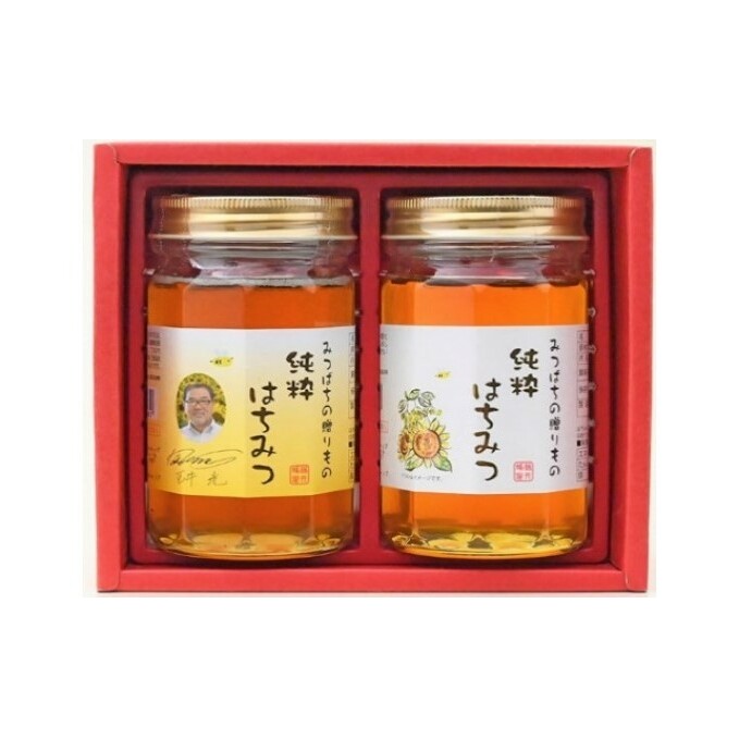 純粋はちみつギフト（450g×2本） 蜂蜜 アルゼンチン産 ミャンマー産 ひまわりの花 花の蜜 養蜂家 コクのある甘さ まろやかさの融合 藤井養蜂場 _イメージ2