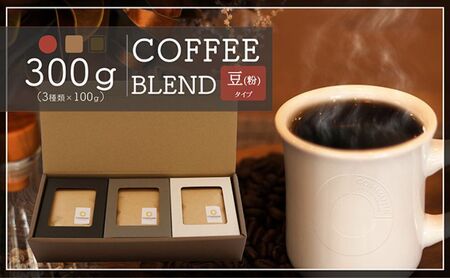 コーヒー豆 粉 ブレンド 自家焙煎 飲み比べ コーヒー豆【100g×3 3種】