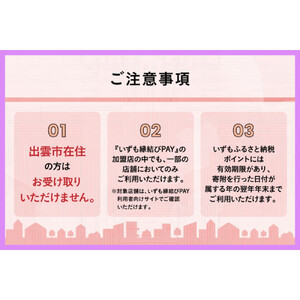 出雲市 デジタル地域通貨「いずも縁結びPAY」 いずもふるさと納税ポイント15,000pt（1pt＝1円）【15,000円分 電子決済 キャッシュレス 飲食 宿泊 体験 電子マネー 島根県 出雲市】