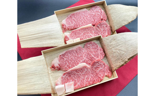 
【カネ吉山本】近江牛　A4等級以上　ステーキ用 サーロイン （1枚200g）2枚入り×2箱
