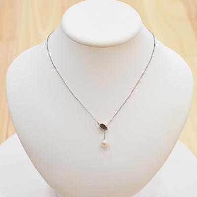 ふるさと納税 天草市 あこや真珠 ホワイトピンク 8-8.5mm 1粒 ネックレス  【黒蝶貝】_S101-384 |  | 01