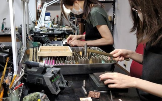 彫金 ペンダント トップ  制作 体験 コース 1名 指輪 シルバー950 SILVER アクセサリー ジュエリー シンプル 一点もの かわいい おしゃれ プレゼント ギフト 贈り物 FABBRICA