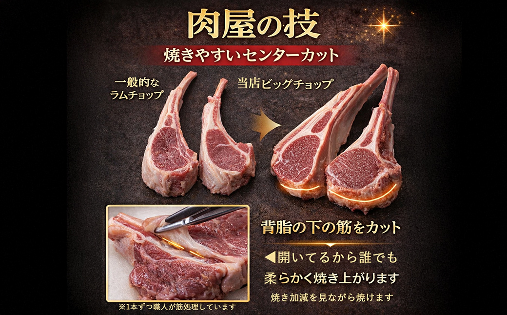 カネカン竹内 訳ありラムチョップ（たれ味付き）約700g MROA153