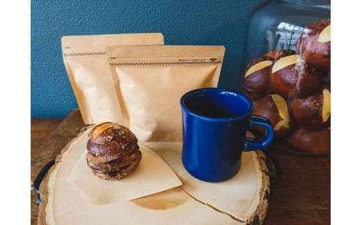 【粉】自家焙煎コーヒーのデカフェとおやつ（ラスク）セット KWNCA002