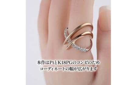 Pt ダイヤモンド リング ジュエリー K18 ピンクゴールド HARA RING シリーズ パイナス 宝石 宝飾品 指輪 karati セスタディカラッチジャパン カラッチ ジャパン KARATI 