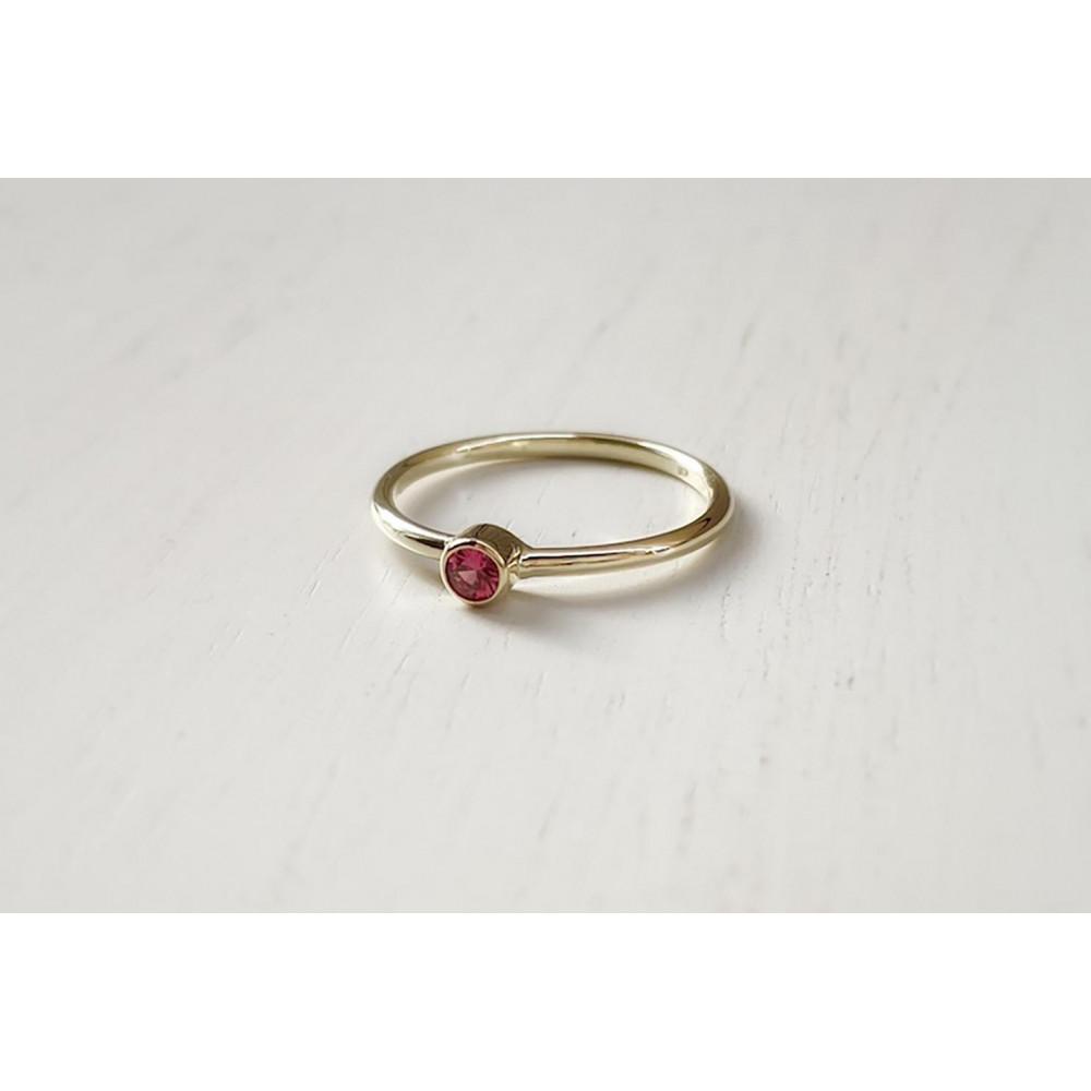 【ふるさと納税】【プレゼント包装付き】丸い誕生石リング（K10）