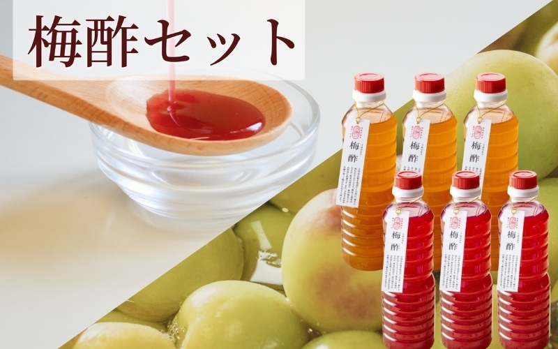 
                  【梅ボーイズ】無添加 紀州南高梅の梅酢500ml×6本セット（白・紫蘇）天日塩使用 【umehkr024】
                