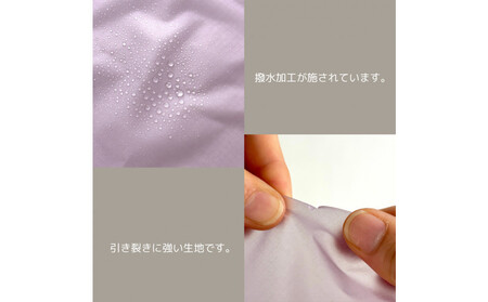 【Sサイズ・ラベンダー】ガバッと開く！撥水ナイロン上履き袋　シューズケース　着替え入れ