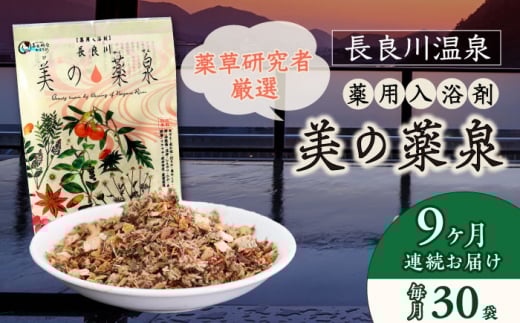 【9回定期便】入浴剤 薬用 30袋 医薬部外品 美の薬泉 天然 美容 お風呂 バスタイム 岐阜市/岐阜長良川温泉旅館協同組合 [ANAF012]