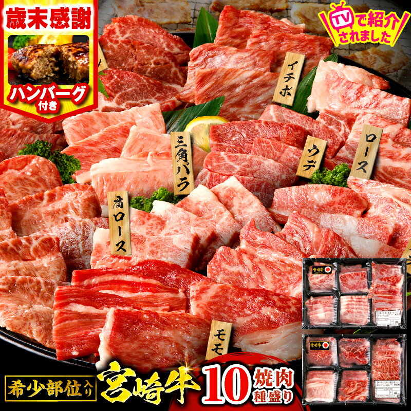 【ふるさと納税】【歳末感謝】【発送時期が選べる・定期便】畜産農家応援！宮崎牛焼肉10種盛り合わせ 宮崎牛 国産牛 ブランド牛 A4 焼肉 10種 食べ比べ 味比べ セット 焼肉セット 赤身 赤身肉 赤身焼肉 肉 お肉 牛肉 牛 国産 贈答 贈り物 ギフト お歳暮 おすすめ 人気 グルメ