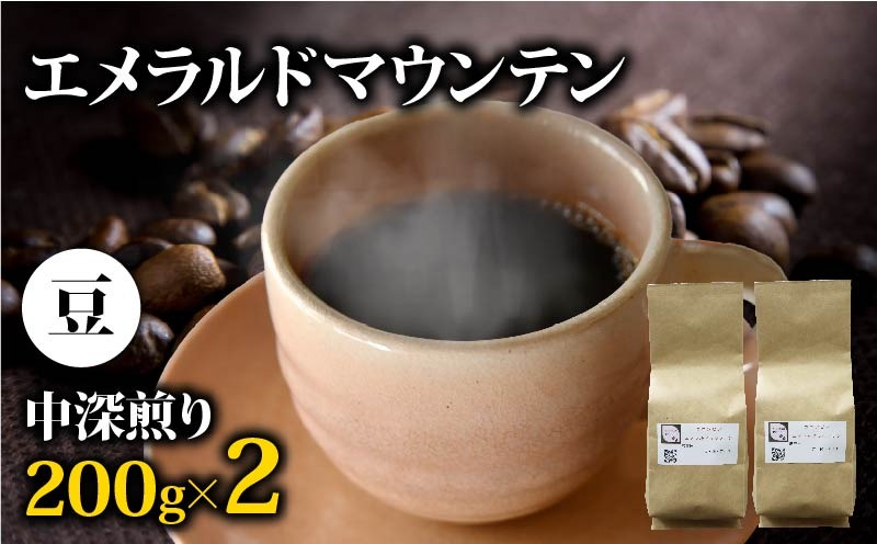 コーヒー豆 エメラルドマウンテン 400g  コーヒー 高級 中深煎り コロンビア 鮮度 新鮮 自家焙煎 珈琲 藤枝市 静岡県