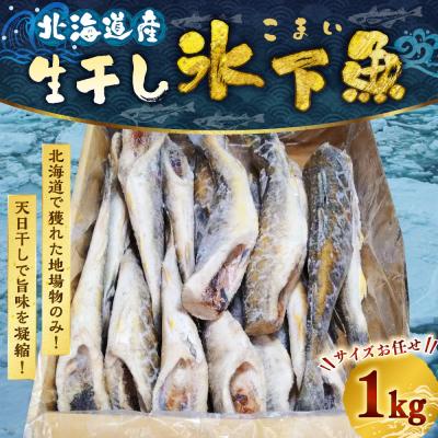 ふるさと納税 釧路市 干し氷下魚(サイズお任せ)1kg こまい コマイ 魚 白身魚 おつまみ 肴 おかず F4F-5165