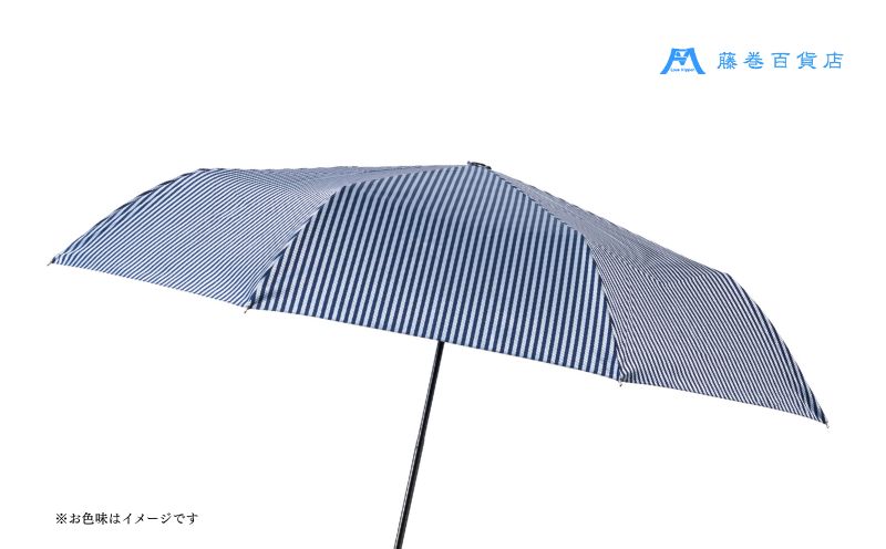 【Ramuda】藤巻百貨店別注 耐風骨折りたたみ傘 甲州織ロンドンストライプ(スカイブルー)｜甲州織 甲州織傘 折り畳み傘 晴雨兼用傘 ＵＶカット加工 防撥水加工 耐水加工 耐風骨仕様
