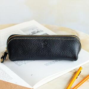 ＜カラー選択可能＞三角ペンケース【福岡市内製造】 ブラック