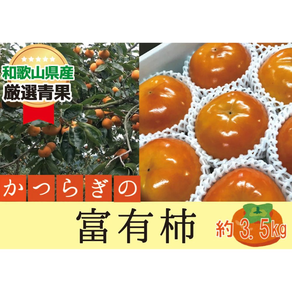 【ふるさと納税】柿 富有柿【秀品】和歌山県産 約3.5kg 【2026年11月中旬から2026年12月上旬発送】｜柿 フルーツ 果物 秀品 富有柿