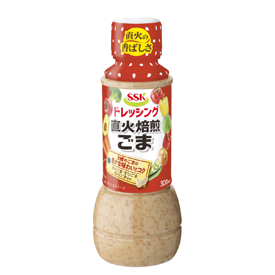 【ドレッシング ボトル】 ごま 300ml × 12本 セ 胡麻 エスエスケイフーズ （調味料 料理 野菜 小分けドレッシング ドレッシングまとめ買い）
