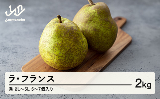 
                  【先行予約】 山形県産 ラ・フランス 秀 2L～5L  2kg (5~7個入り) nf-lasyx2
                