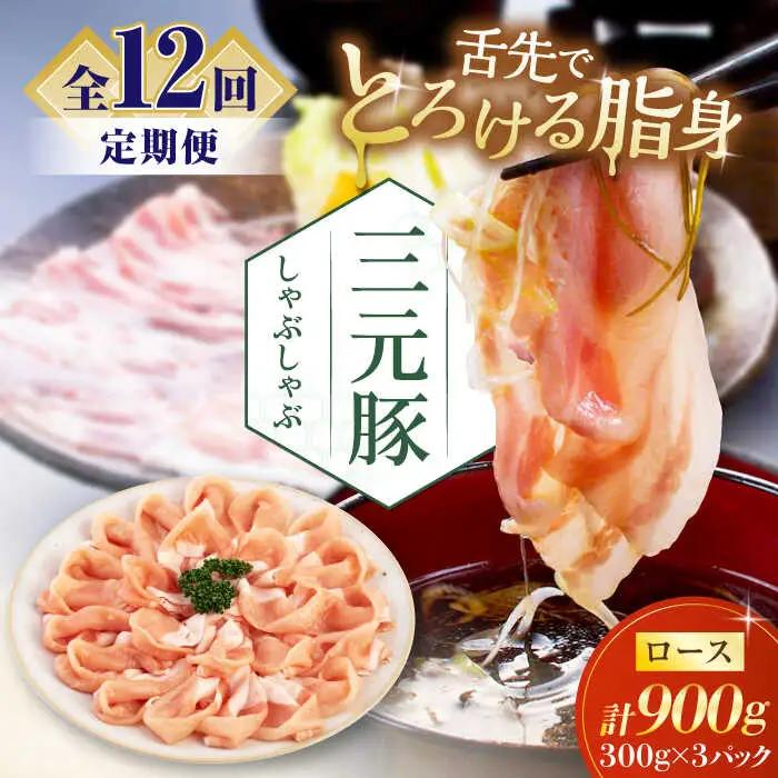 【全12回定期便】平田牧場 しゃぶしゃぶ セット 900g ロース ※だし・昆布ナシ しゃぶしゃぶ 鍋 冷凍配送 [AJAP085]