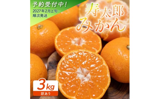 訳あり 寿太郎 みかん 3kg 産地直送 小玉 中玉 柑橘 フルーツ 果物 蜜柑 時期 旬 季節限定 西浦 おいしい 丸榮 国産 静岡 沼津