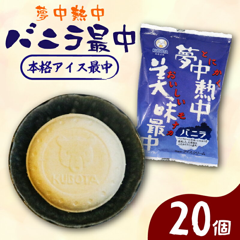 【ふるさと納税】 夢中熱中 バニラ 最中 110ml 20個 アイスクリーム バニラ最中 もなか バニラアイス 人気 大容量 有名 アイスセット 詰め合わせ スイーツ ジェラート 久保田食品 高知県 南国市