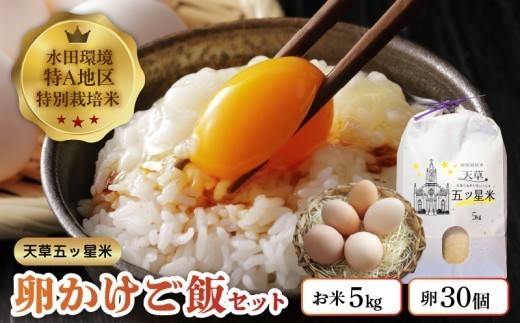 
                  S061-003_天草五ッ星米卵かけご飯セット(お米 5kg 卵 30個)
                