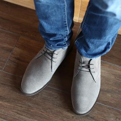 ふるさと納税 大和郡山市 牛革ベロアチャッカブーツ 5cmアップ シークレットシューズ No.850 グレー 25.5cm |  | 02