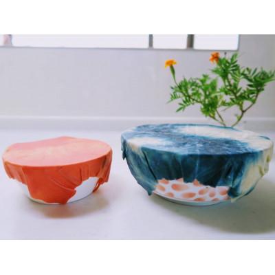 ふるさと納税 福崎町 藍染草木染めエコラップ S,M,L3枚組(B藍染草木染め/藍、ピンク、黄セット) |  | 01
