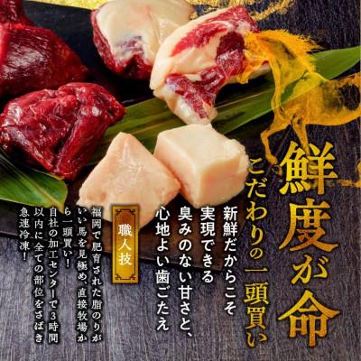 ふるさと納税 久留米市 新鮮 国産馬刺しセット 【馬刺し(赤身)・フタエゴ・タテガミ】馬刺しタレ【あまくち】付き(福岡県産) |  | 03