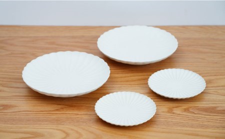 【波佐見焼】花しのぎ 大皿 小皿 （白） 4点セット 食器 皿 【団陶器】 [PB95] 波佐見焼