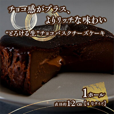 【ふるさと納税】【しっかり、だけどふわとろ】ベルギー産のチョコを贅沢に使用した 生チョコ バスクチーズケーキ【配送不可地域：離島】【1337006】