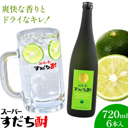 スーパーすだち酎 720ml 6本入 日新酒類株式会社《30日以内に出荷予定(土日祝除く)》徳島県 上板町 お酒 酒 ジン アルコール ギフト 送料無料