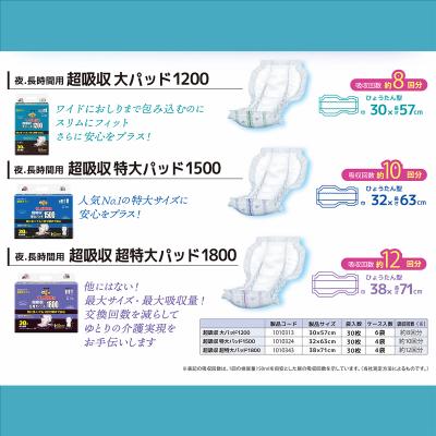 ふるさと納税 いの町 マーヤ超吸収・大パッド( 約8回分/ 大人用尿とりパッド / 夜・長時間用 / 紙おむつ) |  | 02