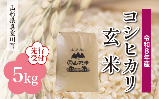 ＜令和8年産米先行受付＞ 真室川町産 こしひかり 【玄米】 5kg （5kg×1袋）＜配送時期指定可＞