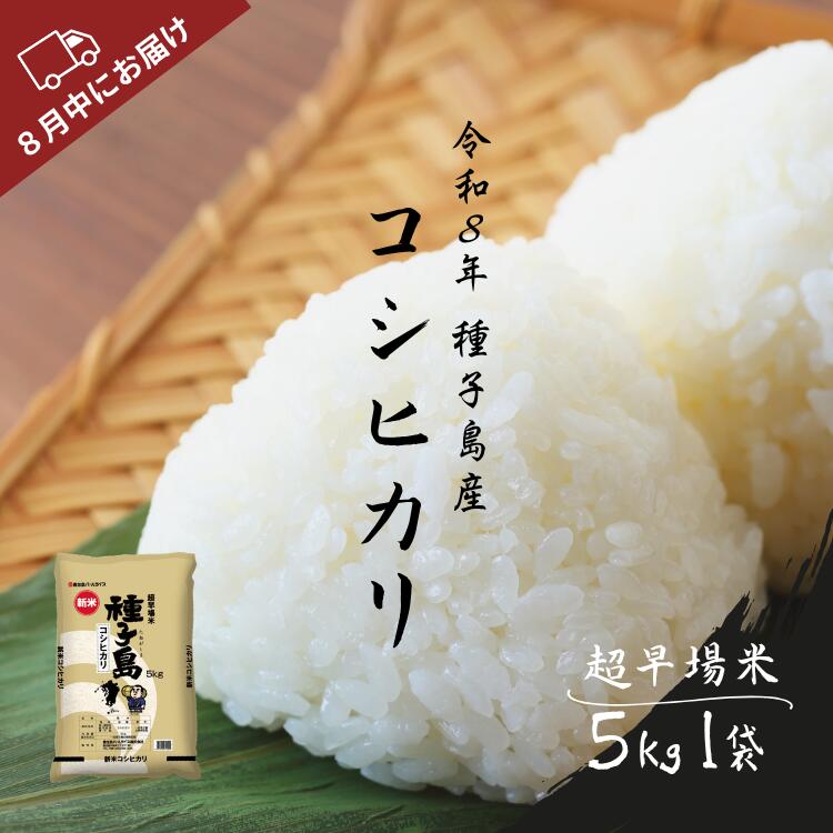 【ふるさと納税】＼2026年8月～発送／　2026年収穫分！ 種子島産コシヒカリ 超早場米 5kg