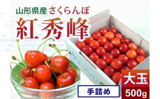 《先行予約 2025年度発送》 さくらんぼ 紅秀峰 大玉手詰め 500g FSY-0141