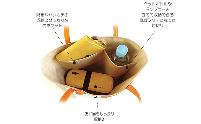 バンナイズ　帆布のワイドストライプトート／M　ブルーストライプ