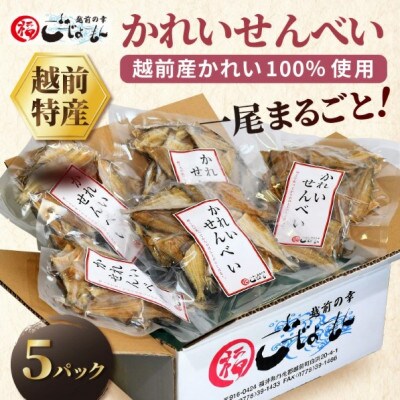 【のし付】かれい煎餅　50g×5パック【配送不可地域：離島】【1702982】