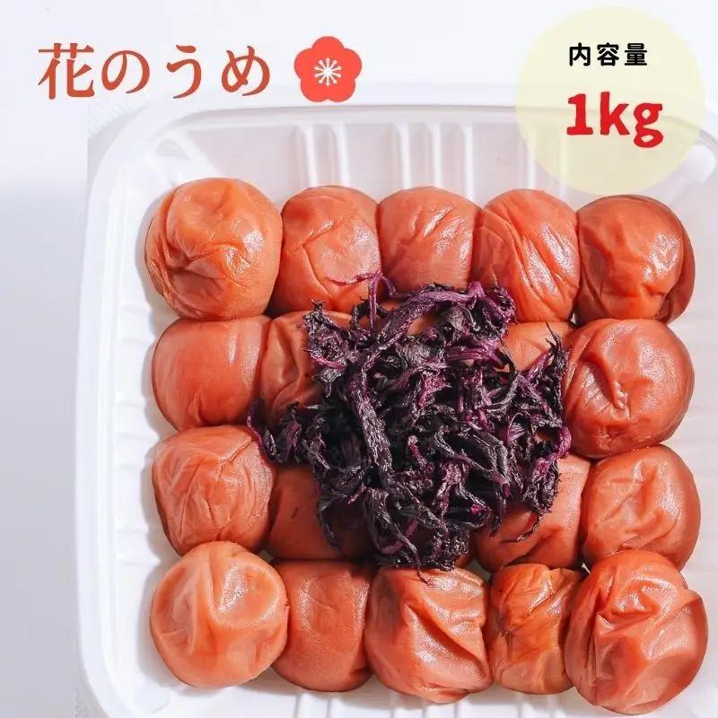 紀州南高梅花のうめ（しそ漬け） 1kg 塩分約8％ | 【梅干し しそ 梅 ギフト 和歌山県産】ngao007