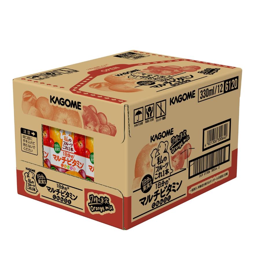 ＜カゴメ＞私のフルーツこれ一本　1日分のマルチビタミン330ml×12