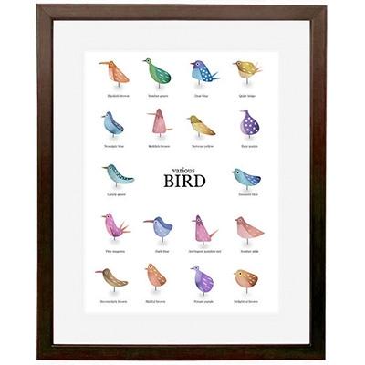 ふるさと納税 綾部市 ＼京都・綾部の癒やし系作家/【絵画】　BIRD　額装サイズ526mmx412mm